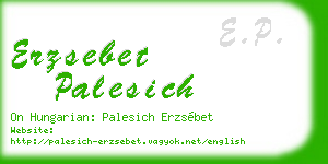 erzsebet palesich business card