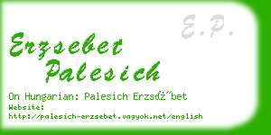 erzsebet palesich business card